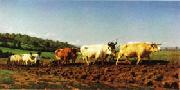 Rosa Bonheur Plowing in the Nivernais;the dressing of the vines oil